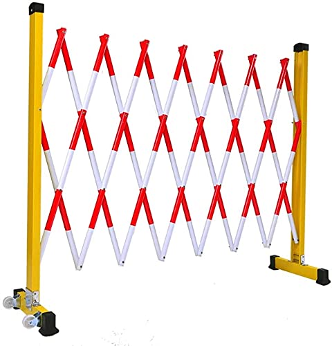 Mobilitätsbarrieren erweitern, Verkehrssicherheits-Absperrtor mit Rädern, mehrfarbig, 1,2 x (2,5–8) m(Red White,1.2x5m) von FOELANNE