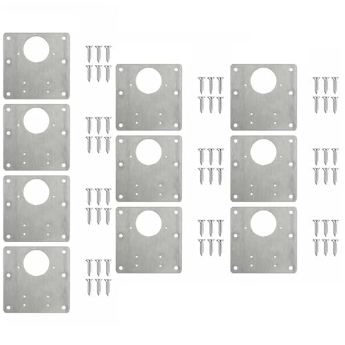 Scharnierreparatur, SS oder Eisen Möbel Scharnier Reparatur Befestigungsplatte for Schränke, Schubladen, Tische mit Schrauben(1pcs 0.7mm B) von FOELANNE