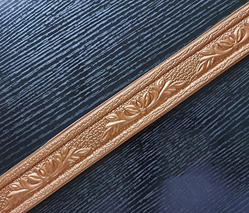 Selbstklebendes Wallpaper, Tapetenbordüre for Abziehen und Aufkleben for Wand und Decke, mehrfarbig, mehrere Größen, 2er-Pack(D Style Coffee Color,4cm X 230cm*2 Pcs) von FOELANNE