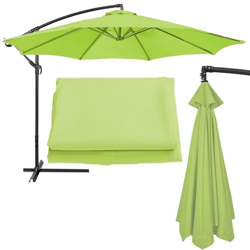Sonnenschirm im Garten, Ersatz-Sonnenschirm-Überdachung for 6/8 Rippen, versetzter Freischwinger, mehrere Größen, mehrfarbig(Grass Green,8 ribs-3m(9.8ft)) von FOELANNE