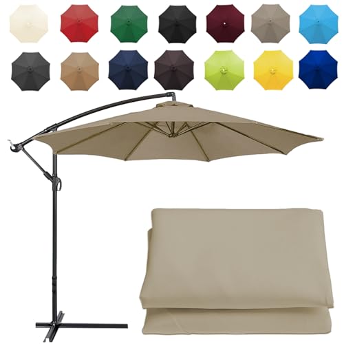 Sonnenschirm im Garten, Ersatzdach for Gartenschirm, mehrfarbig, mehrere Größen(Top Color,8 ribs-3m(9.8ft)) von FOELANNE