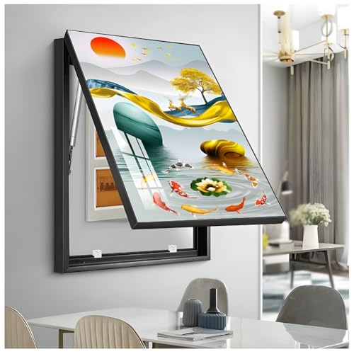 Wandmontierter versteckter Zählerkasten, Sicherungskasten-Abdeckschrank, elektrische Panel-Dekorationsbox, Wandbehang, Malerei, Schalterkasten, moderne elektrische Zählerabdeckung, für Zuhause von FOELANNE