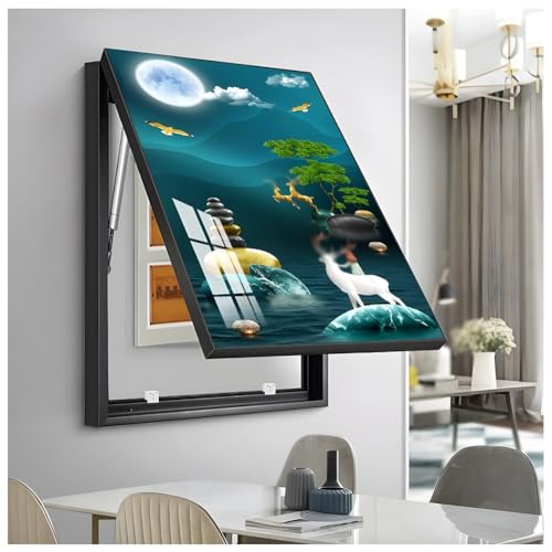 Wandmontierter versteckter Zählerkasten, Sicherungskasten-Abdeckschrank, elektrische Panel-Dekorationsbox, Wandbehang, Malerei, Schalterkasten, moderne elektrische Zählerabdeckung, für Zuhause von FOELANNE