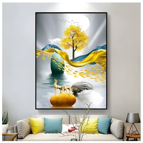 Wandverwandte versteckte Stromzählerbox, Verteilerkasten Dekorative Malerei, Stromzählerkasten Dekoration Verstecken Gemälde Abdeckung Stromkasten, for Wohnzimmer(A,60x50 cm/23.6x19.7 in) von FOELANNE