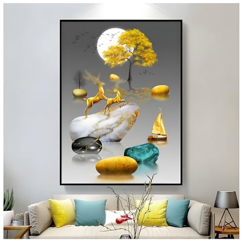 Wandverwandte versteckte Stromzählerbox, Verteilerkasten Dekorative Malerei, Stromzählerkasten Dekoration Verstecken Gemälde Abdeckung Stromkasten, for Wohnzimmer(B,60x50 cm/23.6x19.7 in) von FOELANNE