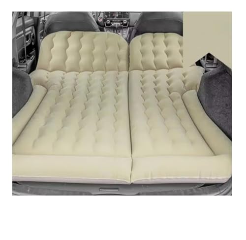 aufgeblasene Matratze, Auto Aufblasbare Bett PVC Beflockung Multicolor for Auto Reise Camping Erwachsene(Beige) von FOELANNE