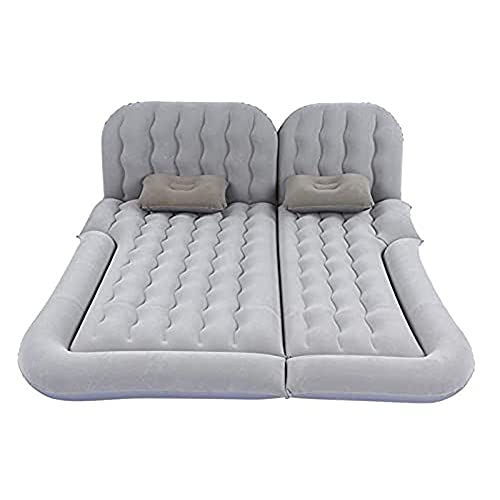 aufgeblasene Matratze, SUV Auto Luftmatratze Twin Size mit Kissen for Camping Grau Schwarz(Grey) von FOELANNE