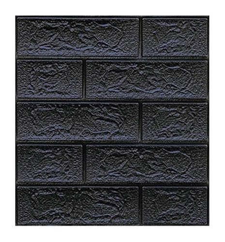selbst klebrige Wandfliesen, 3D-Wandpaneele, selbstklebend, mehrfarbig, 10er- oder 20er-Pack(Black,20pcs) von FOELANNE