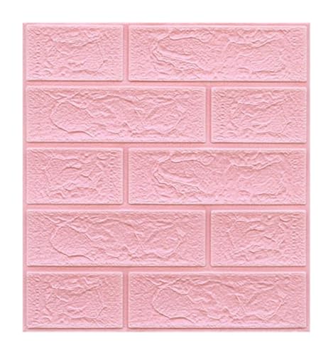 selbst klebrige Wandfliesen, 3D-Wandpaneele, selbstklebend, mehrfarbig, 10er- oder 20er-Pack(Rosa,10pcs) von FOELANNE