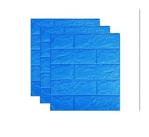 selbst klebrige Wandfliesen, 3D-Wandpaneele for Abziehen und Aufkleben, 35 x 38,5 cm, mehrfarbig, 10/20 Stück(Azul,20pcs) von FOELANNE
