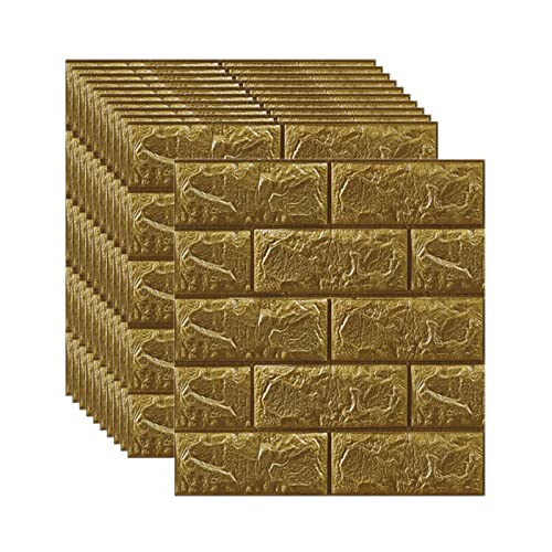 selbst klebrige Wandfliesen, 3D-Wandpaneele for Abziehen und Aufkleben, mehrfarbig, 35 x 38 cm, 5–7 mm, 20 Stück(Unique Colour,7mm [35x38cm]) von FOELANNE