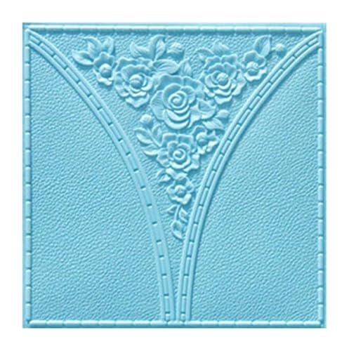 selbst klebrige Wandfliesen, 3D-Wandpaneele for Abziehen und Aufkleben, mehrfarbig, 8–16 Stück(Azul,8pcs) von FOELANNE