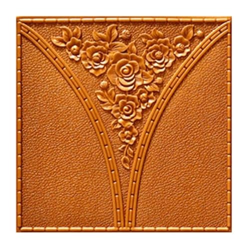 selbst klebrige Wandfliesen, 3D-Wandpaneele for Abziehen und Aufkleben, mehrfarbig, 8–16 Stück(Marron,8pcs) von FOELANNE