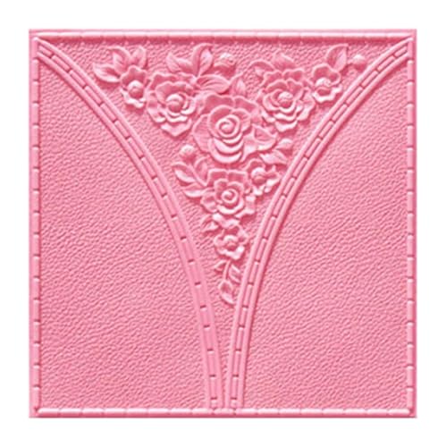 selbst klebrige Wandfliesen, 3D-Wandpaneele for Abziehen und Aufkleben, mehrfarbig, 8–16 Stück(Rosa,8pcs) von FOELANNE