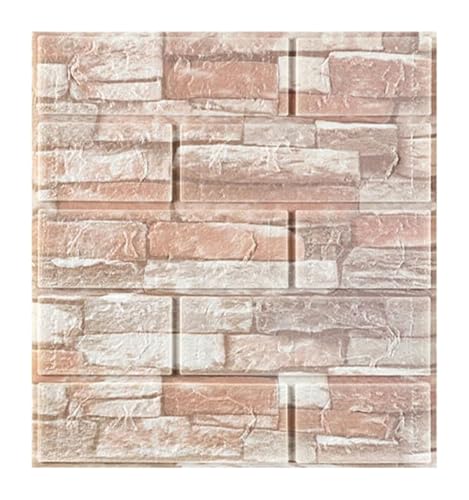 selbst klebrige Wandfliesen, Selbstklebende 3D-Wandpaneele, PE-Schaum, mehrfarbig, 35 x 38 cm, 10/20 Stück(C,10pcs) von FOELANNE