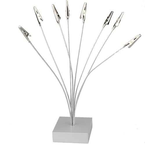 Photo Holder Memo Clip Holder Desktop Card Holder Desktop Card Holder Photo Holder Memo Clip Holder Table Number Holder Silver Tree Style Square Base for Weddings Memory Memo Paper von FOFOPE