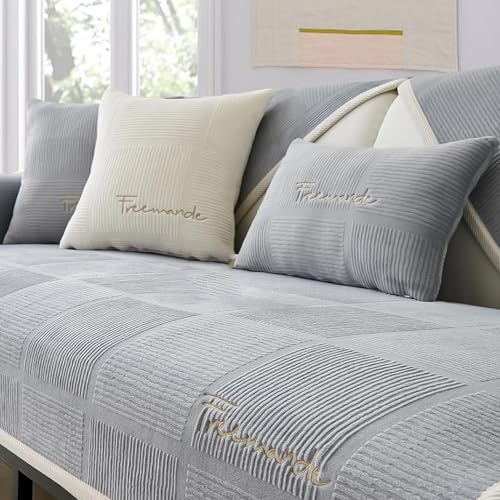 FOGARI Couch Überzug Überzug Ecksofa-Sofa Überzug,Neue Universelle rutschfeste Solide Strukturierte Sofa Überzug für Wohnzimmer,Multi-Size Sofa Sitzkissenbezug(70X180CM) von FOGARI