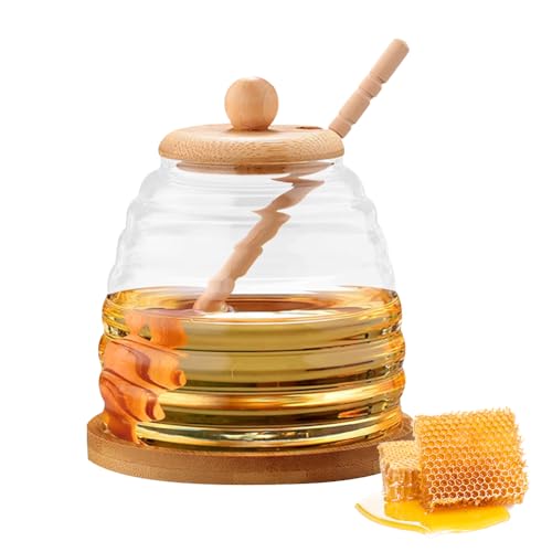 FOGARI Honigglas mit Honiglöffel Holz 500ml - Honigspender, Honigtopf mit Deckel, Honiggläser mit Löffel, Honigglas mit Holz Deckel, Honigtopf Lebensmittelbehälter FOGARI Honigglas mit Honiglöffel Holz 500ml - Honigspender, Honigtopf mit Deckel, Honiggläser mit Löffel, Honigglas mit Holz Deckel, Honigtopf Lebensmittelbehälter von FOGARI