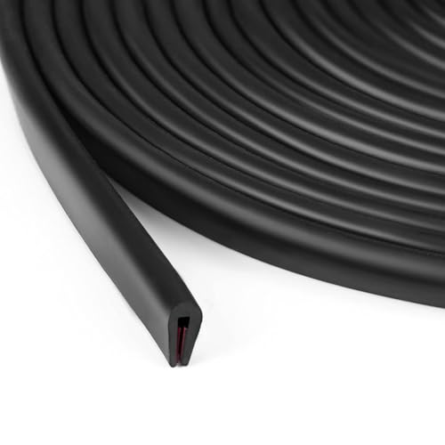 FOGARI Kantenschutzprofil 1,5 Mm X 3 M, Gummiversiegelter Kantenschutz, SchalldäMmung Von AutoinnenräUmen, Rahmenschutz U-FöRmiger Gummikantenschutz FüR Bleche, TüRen, Luken, Tischecken, Etc. von FOGARI