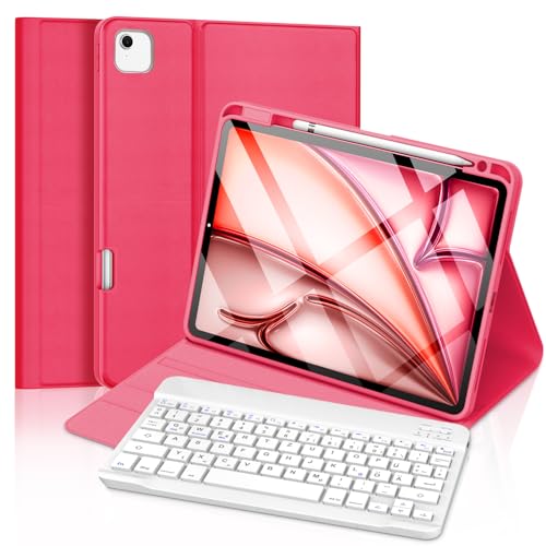 FOGARI Hülle mit Tastatur für iPad Air 11 Zoll M3 2025/iPad Air 11 Zoll M2 2024, 6/5/4 (2024/2022/2020), Deutsches QWERTZ, Magnetische Bluetooth Abnehmbar Tastatur, Rot FOGARI Hülle mit Tastatur für iPad Air 11 Zoll M3 2025/iPad Air 11 Zoll M2 2024, 6/5/4 (2024/2022/2020), Deutsches QWERTZ, Magnetische Bluetooth Abnehmbar Tastatur, Rot von FOGARI
