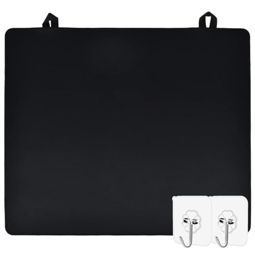 Herdabdeckplatte Abdeckung 62 × 53 cm,Feuerfeste und wasserdichte Herdabdeckungen,Mit Haken,Herd Abdeckplatte für Ceranfeld Abdeckung Herdplatte Induktion Schutzmatte (Schwarz) von FOGARI