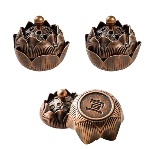 Räuchergefäß Räucherschale Räuchergefäß mit Deckel Lotus Stick Räuchergefäß Räucherstäbchenhalter Weihrauchhalter Brenner Incense Holder für Zuhause BüroTeehaus Dekoration Yoga Zubehör, 3 Stück Räuchergefäß Räucherschale Räuchergefäß mit Deckel Lotus Stick Räuchergefäß Räucherstäbchenhalter Weihrauchhalter Brenner Incense Holder für Zuhause BüroTeehaus Dekoration Yoga Zubehör, 3 Stück von FOJIIUOK