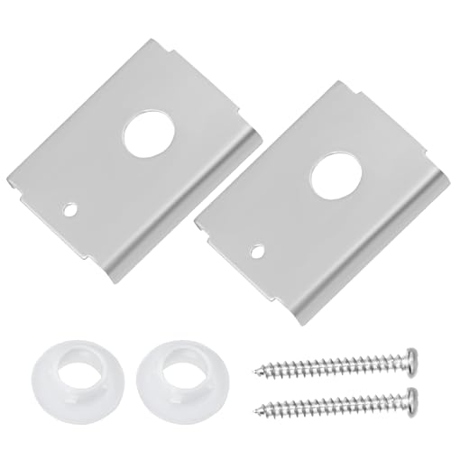 2 Stück N7192 Doppelfalttür-Reparaturhalterungs-Set, Klappschranktür-Hardware für 3,5 cm Holztüren, passend für 7/16 Zoll Drehstift, obere oder untere Montage Stahlhalterungen von FOJOO