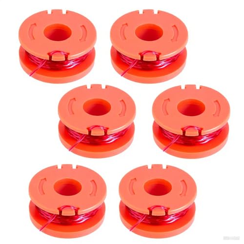 WA0010 Trimmerspulen für Worx 6er-Pack, 3 m, 0,2 cm, vorgewickelter Ersatz für Worx Weed Eater String, WA0004 Spulen, kompatibel mit Worx WG163 WG175 WG180 Rasentrimmer-Nachfüllpackungen WA0010 Trimmerspulen für Worx 6er-Pack, 3 m, 0,2 cm, vorgewickelter Ersatz für Worx Weed Eater String, WA0004 Spulen, kompatibel mit Worx WG163 WG175 WG180 Rasentrimmer-Nachfüllpackungen von FOJOO