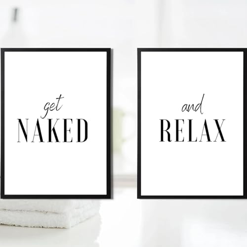 FOKTMS Get Naked and Relax Poster und Drucke Toilettenleben-Zitat Modulare Wandkunst Wandbilder Für Modernes Zuhause Leinwandgemälde 40x60cm-2Teilig Rahmenlos FOKTMS Get Naked and Relax Poster und Drucke Toilettenleben-Zitat Modulare Wandkunst Wandbilder Für Modernes Zuhause Leinwandgemälde 40x60cm-2Teilig Rahmenlos von FOKTMS