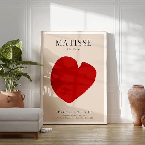 FOKTMS Matisse-Ausstellungsposter „Das Herz“, 1953, Berggruen & Cie, Mid-Century-Modern-Druck, Einweihungsparty, Geburtstag, Heimdekoration, 60 x 80 cm, rahmenlos FOKTMS Matisse-Ausstellungsposter „Das Herz“, 1953, Berggruen & Cie, Mid-Century-Modern-Druck, Einweihungsparty, Geburtstag, Heimdekoration, 60 x 80 cm, rahmenlos von FOKTMS
