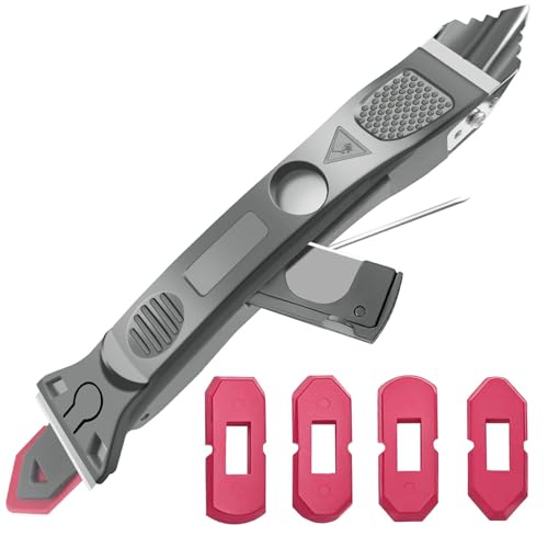 FOLAI Silikonentferner 5 in 1 Silikon Abdichtung Fugen Entfernung Dichtungsmittel Finishing Tool mit Fugen Scraper, 5 Austausch Silikon Pads, Adhesive Residue Scraper Naht Reparatur Kit für Küche Bad FOLAI Silikonentferner 5 in 1 Silikon Abdichtung Fugen Entfernung Dichtungsmittel Finishing Tool mit Fugen Scraper, 5 Austausch Silikon Pads, Adhesive Residue Scraper Naht Reparatur Kit für Küche Bad von FOLAI