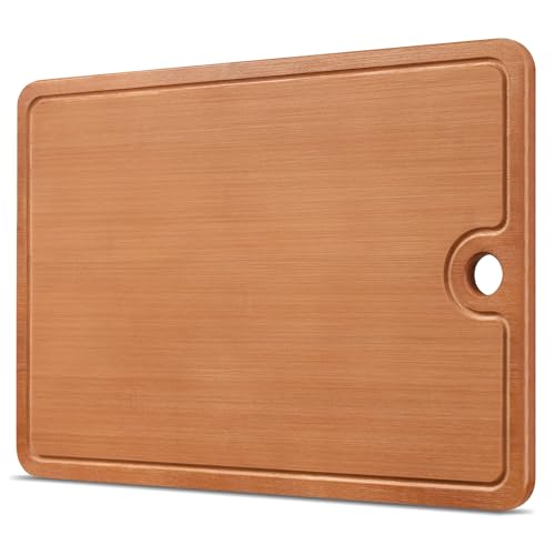 Schneidebrett Holz aus 100% Bambus XXL - 2cm dickes Holzbrett antibakteriell - massives Schneidbrett mit Saftrille - Holzschneidebrett 45x30x2cm - Alternative zu Schneidebrett Kunststoff,braun Schneidebrett Holz aus 100% Bambus XXL - 2cm dickes Holzbrett antibakteriell - massives Schneidbrett mit Saftrille - Holzschneidebrett 45x30x2cm - Alternative zu Schneidebrett Kunststoff,braun von FOLAI