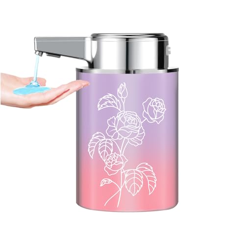 Seifenspender Automatisch, elektrischer seifenspender automatischer seifenspender，USB Wiederaufladbar，für BadKüche（Weiße Rose） von FOLAI