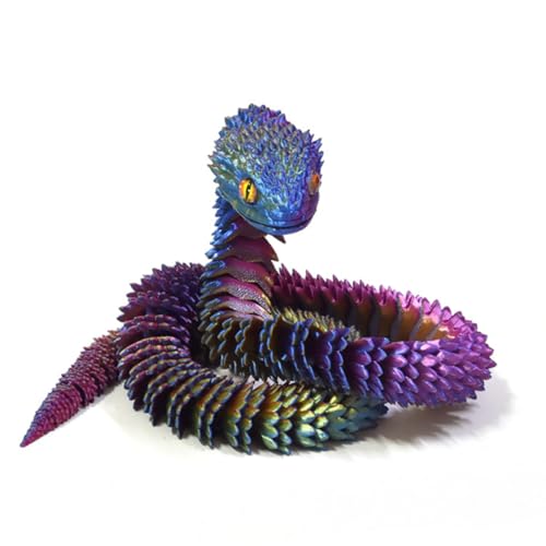 FOLANDO 3D Printed Snake, 40cm 3D Snakes Figure Full Articulated 3D Printed Viper Animal Flexible Joints Home Decor Executive Desk Office Decor Crystal Dragon Gift FOLANDO 3D Printed Snake, 40cm 3D Snakes Figure Full Articulated 3D Printed Viper Animal Flexible Joints Home Decor Executive Desk Office Decor Crystal Dragon Gift von FOLANDO