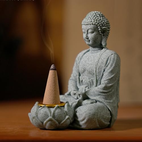 FOLANDO Buddha-Figur mit Lotus-Kerzenhalter, Buddha-Statue Sandstein Buddha-Figur Skulptur Gärten Meditation Tischornamente buddhistische Dekoration für den Innen- und Außenbereich FOLANDO Buddha-Figur mit Lotus-Kerzenhalter, Buddha-Statue Sandstein Buddha-Figur Skulptur Gärten Meditation Tischornamente buddhistische Dekoration für den Innen- und Außenbereich von FOLANDO