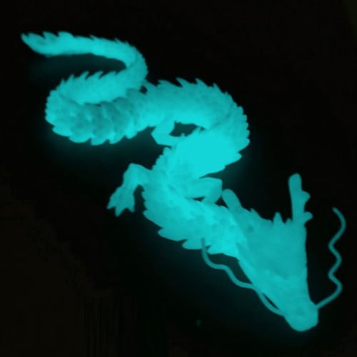 FOLANDO Drachenfigur mit 3D-Druck, 45 cm, voll bewegliche Drachen, flexible Gelenke, leuchtende Drachenfigur, Heimdekoration, Chefstisch, Büro, Dekoration, Geschenk, leuchtet im Dunkeln (Luminöses FOLANDO Drachenfigur mit 3D-Druck, 45 cm, voll bewegliche Drachen, flexible Gelenke, leuchtende Drachenfigur, Heimdekoration, Chefstisch, Büro, Dekoration, Geschenk, leuchtet im Dunkeln (Luminöses von FOLANDO