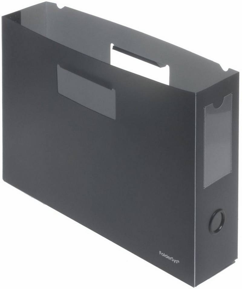 FOLDERSYS Aufbewahrungsbox Hängemappenbox Kunststoff anthrazit von FOLDERSYS