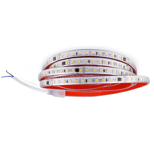 FOLGEMIR 0,5m Kalt Weiß LED Band mit IC, direkt an AC 220V, selbstklebend, 2835 SMD 120 Leds/m Streifen, helle Beleuchtung, IP65 wasserdicht von FOLGEMIR