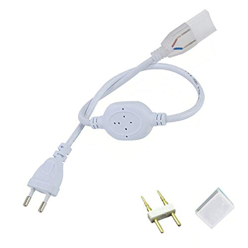 FOLGEMIR 2 PIN Stecker, 11 mm Nadelteilung, 220V 230V EU Plug, Ersatz Stromkabel for SMD 5050/2835 LED Strip von FOLGEMIR