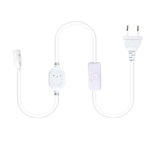 FOLGEMIR 220V ON/Off Schalter, 2 PIN Stecker, EU Standard Plug, Ersatz Stromkabel for SMD 2835 LED Strip ohne Leitungsdraht von FOLGEMIR