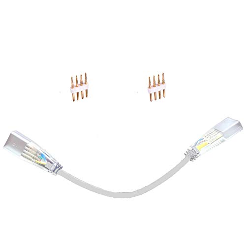 FOLGEMIR Eckverbinder für RGB LED Streifen, 4 PIN L Verbinder, 90/360 Grad zu beugen, Verlängerung Adapter Kabel für unsere Bluetooth RGB Lichterkette von FOLGEMIR