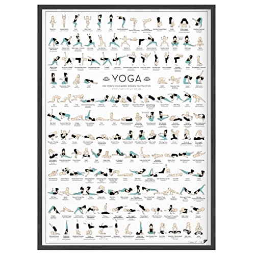 FOLLYGRAPH Yoga Poster - Joga Bild - 150 Asanas (A2) von FOLLYGRAPH