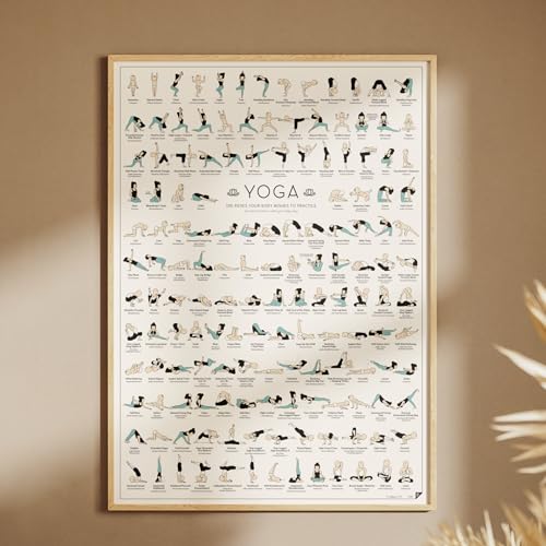 FOLLYGRAPH Yoga Poster - Joga Bild - 150 Asanas (A2) von FOLLYGRAPH