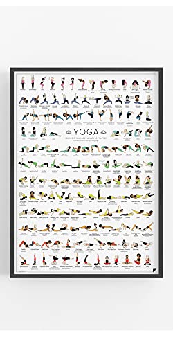 FOLLYGRAPH Yoga Poster NEUE EDITION - 150 Asanas - Yoga Geschenk (XXL (68x98 cm)) von FOLLYGRAPH