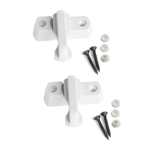 2 Set T-Form Fensterschloss Sash Blocker Jammers Fenster Restrictor Lock für Home Fenster Tür Sash Lock für PVC-Fenster Kindersicheres Schloss für Türen Kunststoff Kindersichere Sicherheiten Fenster von FOLODA