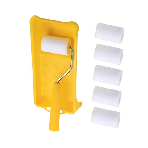 2 Zoll 8pcs Lackwalzen Set Kleine Rollenbürsten Schnelle Änderungen Kopfeffizientes Kleines Gebiet Malwerkzeug Für Wandkanten Genauigkeit Wandecke Pinsel von FOLODA