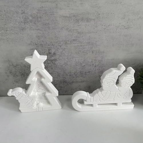 4pcs Easy Release Siliconform Für Handgefertigte Kerzen Weihnachtsdekoration Form Handgefertigtes Geschenk Für Handwerksbegeisterte Silikonform Harz von FOLODA