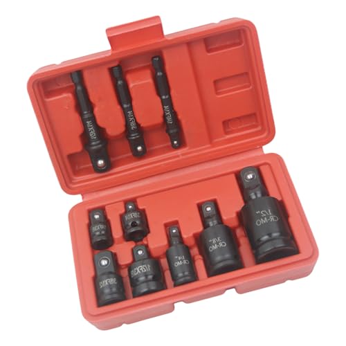 6pcs Socket Wech Adapter Set 1/4 3/8 1/2inch 3/4inch Quadratmotizenadapter Reduzierer Spanner Handwerkzeugkits Mit Hülle Luftkompressorzubehör von FOLODA