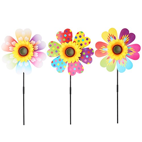 Bunte Spinner Windmühle Farbenfrohe Gemahlene Pfahl Freien Innendekoration Für Home Festival Hochzeit Hintergrunddekoration Wind Spinner Ball Schwanzmotor von FOLODA
