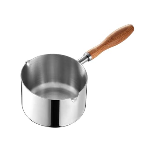 FOLODA Butter Heaters Flat Bottom Stainless Steel Mini Butter Hot Pots Oil Pan Small Saucepan for Boiling Milk Sauce Soßen Fried Egg Pan Small von FOLODA